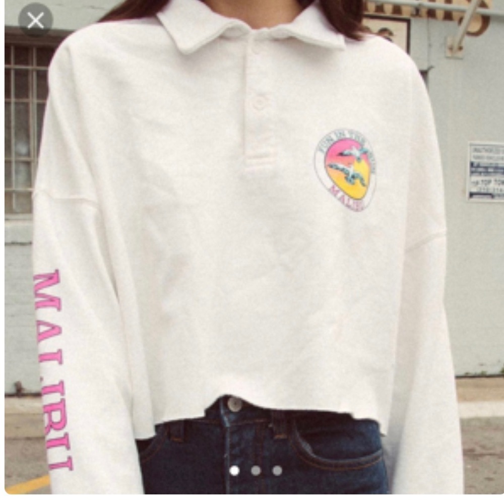 John Galt Fun in the Sun crop sweatshirt